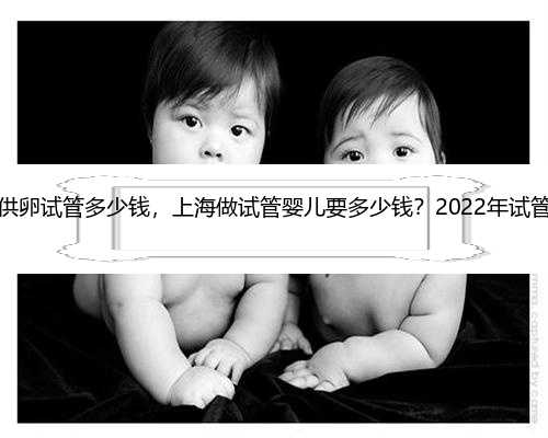 上海做供卵试管多少钱，上海做试管婴儿要多少钱？2022年试管价格表